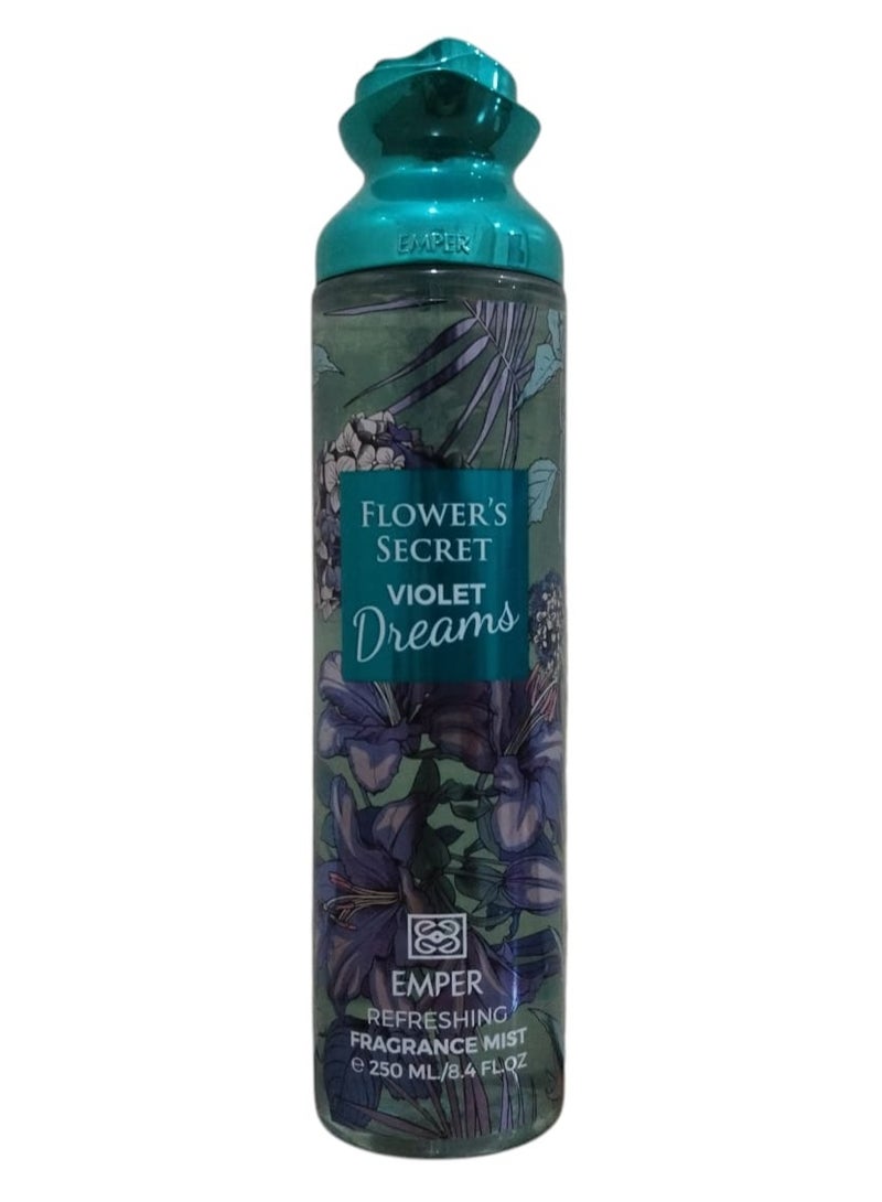 emper Flower's Secret Violet Dreams Refreshing Fragrance Mist For Women - 250 ML