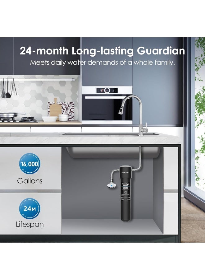 Waterdrop 15UA Under Sink Water Filter System Reduces Lead Chlorine Bad Taste Odor Under Counter Water Filter Direct Connect to Kitchen Faucet NSFANSI 42 Certified 16000 Gallons USA Tech - Image 4
