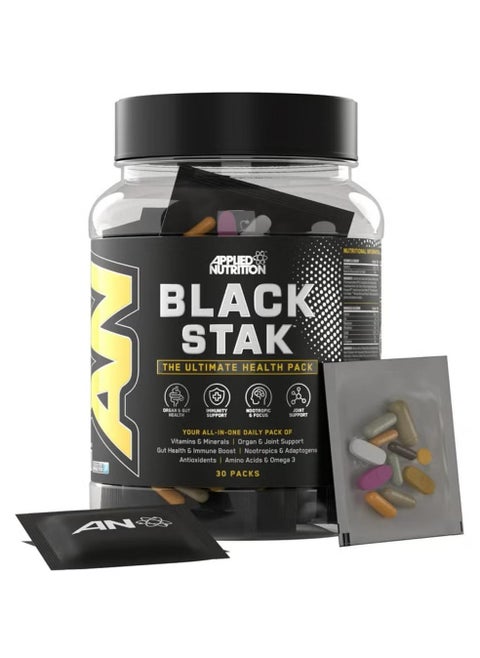 Black Stack - Complete Performance Complex - 30 All-in-One Sachets for Health and Immune Support with Multivitamins Antioxidants Aminos Minerals Enzymes and More