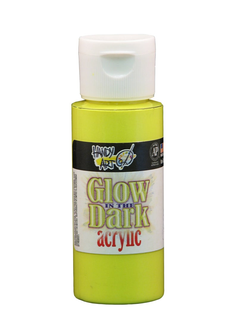 Handy Art Glow in the Dark Acrylic Paint 2 ounce, Yellow - Image 4