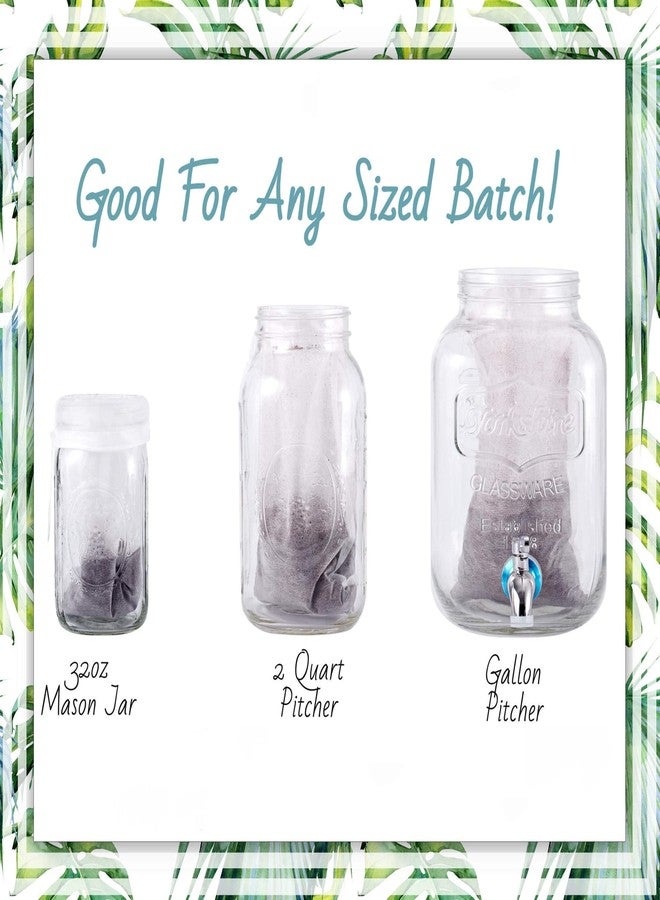 Hogurity 60PCS No Mess Cold Brew Bags, Cold Brew Coffee Filters 6”x 10” Disposable French Press Filter Bags Fine Mesh Brewing Bag with Drawstring for Iced Coffee Maker Hot Tea in Mason Jar or Pitcher - Image 4