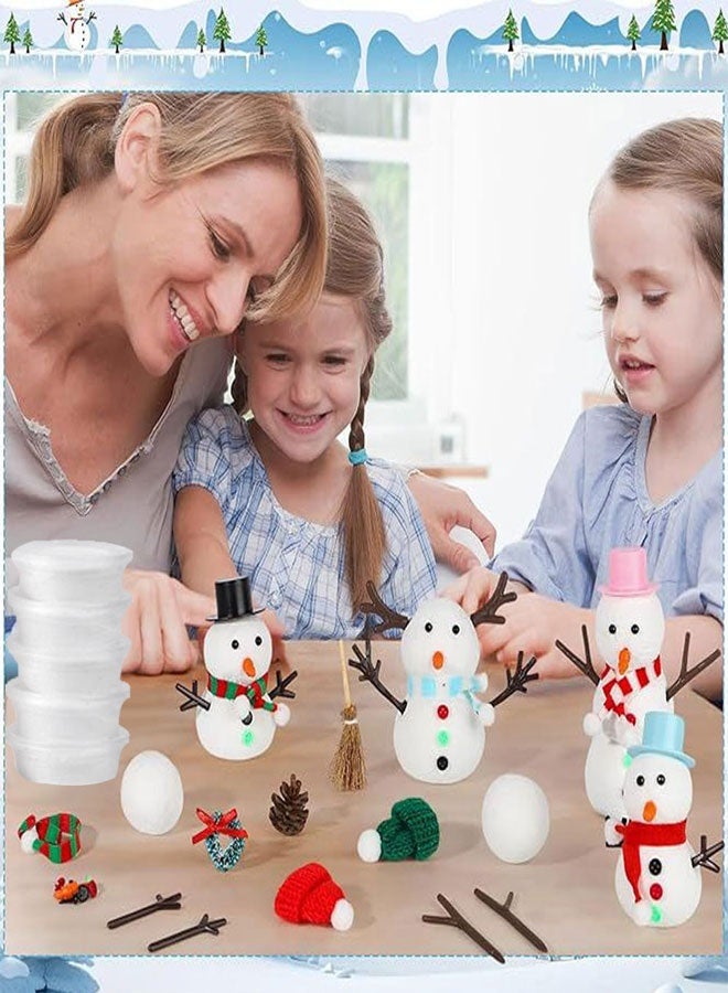 وهاواي 12 Pack Build a Snowman Kit, Molding Clay Snowman DIY Kit, Christmas Stocking Stuffers, Christmas Crafts Xmas Gift Perfect for Winter Holiday Parties 131PCS - Image 4