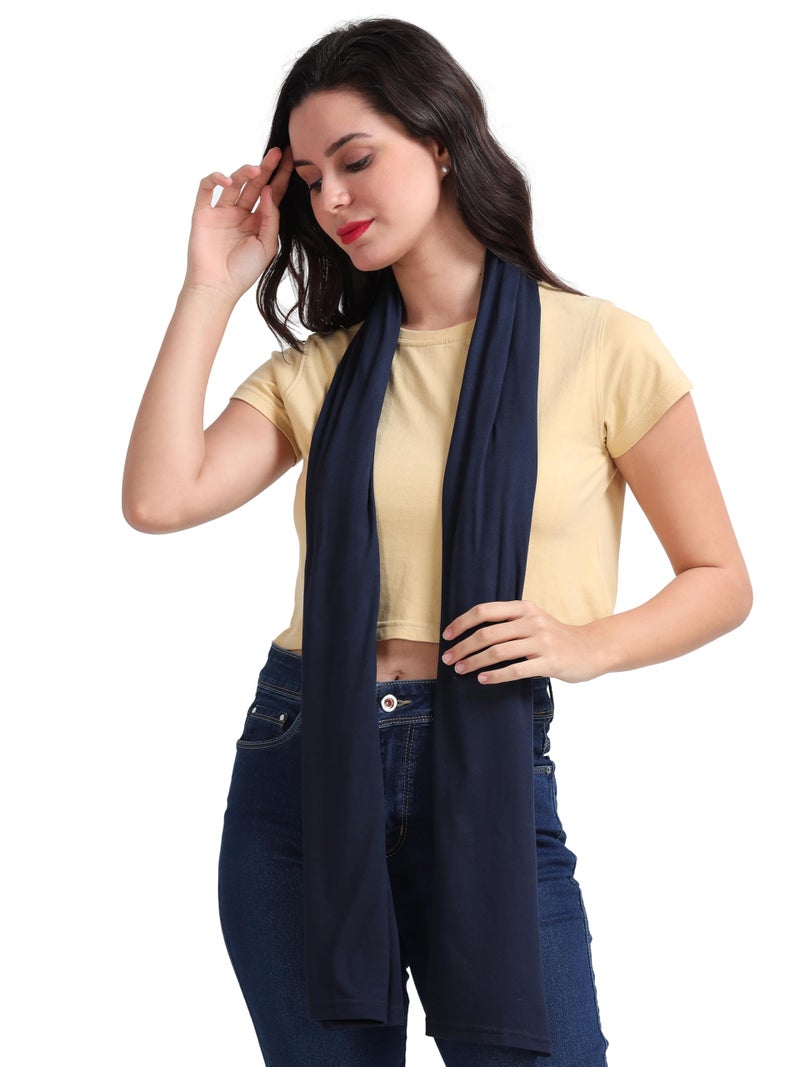 Kowsi 360 Degree Premium Soft Cotton Mother’s Breathable Breast Feeding Shawl & Light Weight Outdoor Baby Blanket Too. (Navy) - Image 3