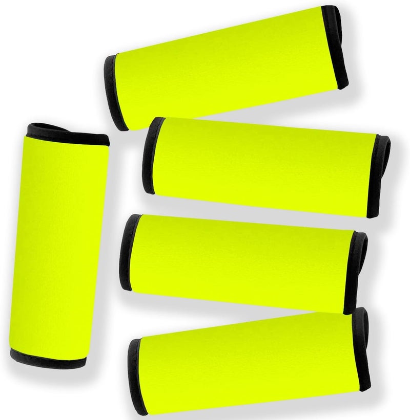 Careteilly Neoprene Luggage Handle Wrap Fluorescent Colors Luggage Identifiers/Tags/Marker (Neonyellow) - Image 1