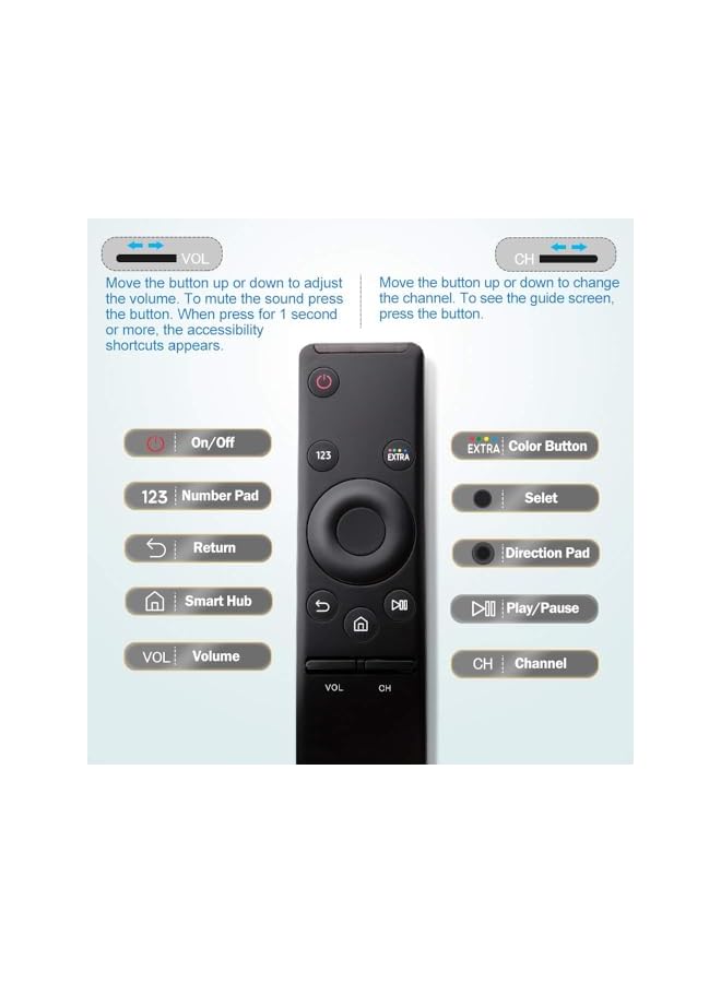 TIGER Universal Remote Control for Samsung Smart TV, Replacement Remote for Samsung Smart TV, Suitable for Samsung BN59-01259B BN59-01259D Smart TV and Other Intelligent Remote Control - Image 3