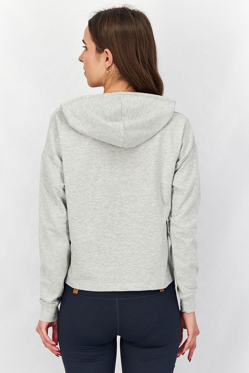 RBX Women Sportswear Fit Graphic Print Hoodie, Grey/Silver - Image 4