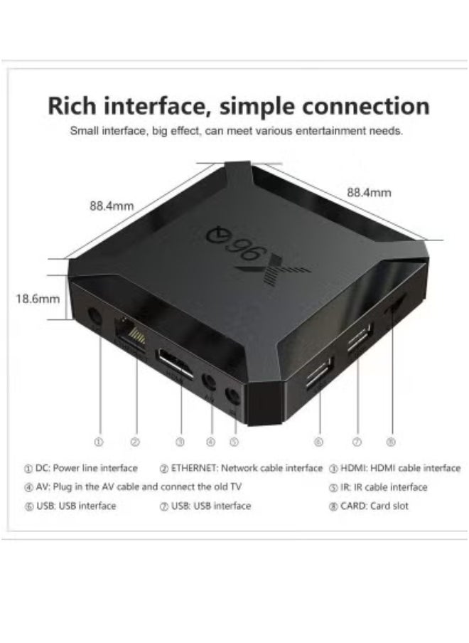 Generic X96Q Android 10.0 Smart TV Box – Allwinner H313 Quad-Core Media Player V7545EU-8G_P | 4K UHD HDMI Output, High-Speed Wi-Fi, LAN, USB Connectivity | Black Android Set-Top Box for Netflix, YouTube, IPTV, Gaming, and Home Entertainment | Easy Plug-and-Play Setup  - Image 5