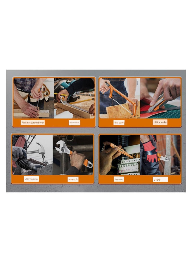 BONAI طقم أدوات يدوية باللون الأزرق مكون من 46 قطعة للاستخدام المنزلي والمكتبي - Image 3