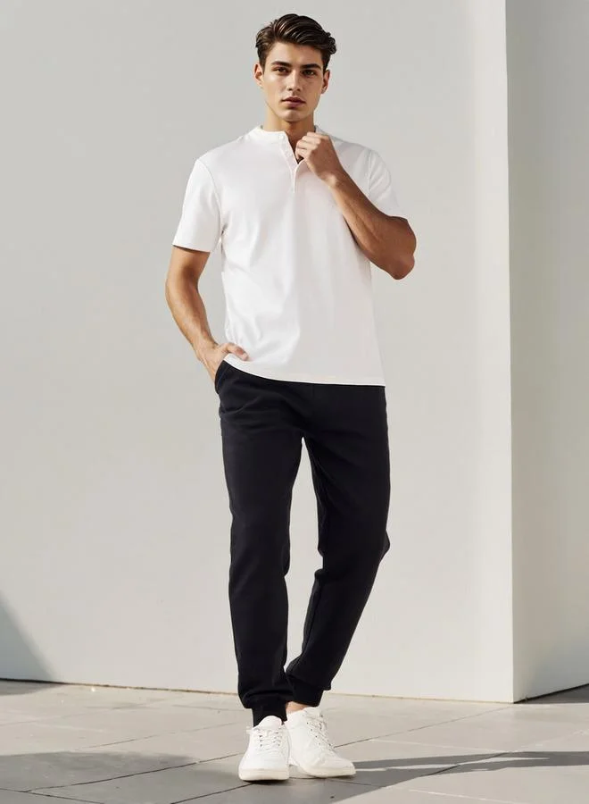 Splash FAV Regular Fit Henley Neck T-shirt