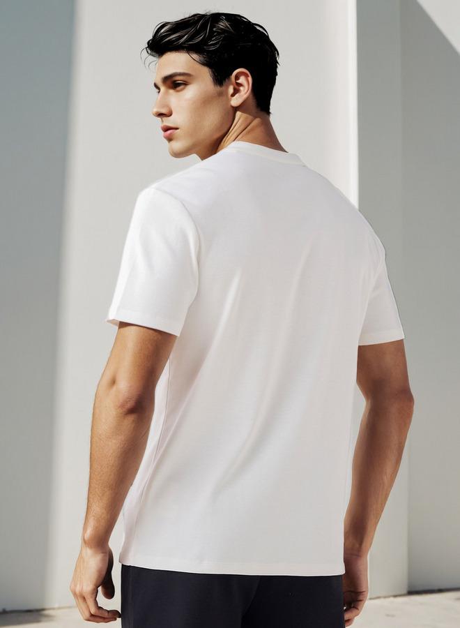 سبلاش فيڤ تي شيرت بياقة هينلي بقصة عادية - Image 3