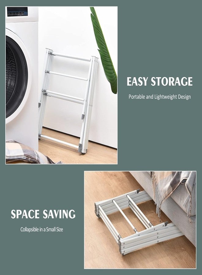 HOME CUBE Foldable Clothes Drying Stand - Expandable Metal Collapsible Towel Rack for Laundry - Space Saving Lightweight Drying Rack (Black) - Image 3