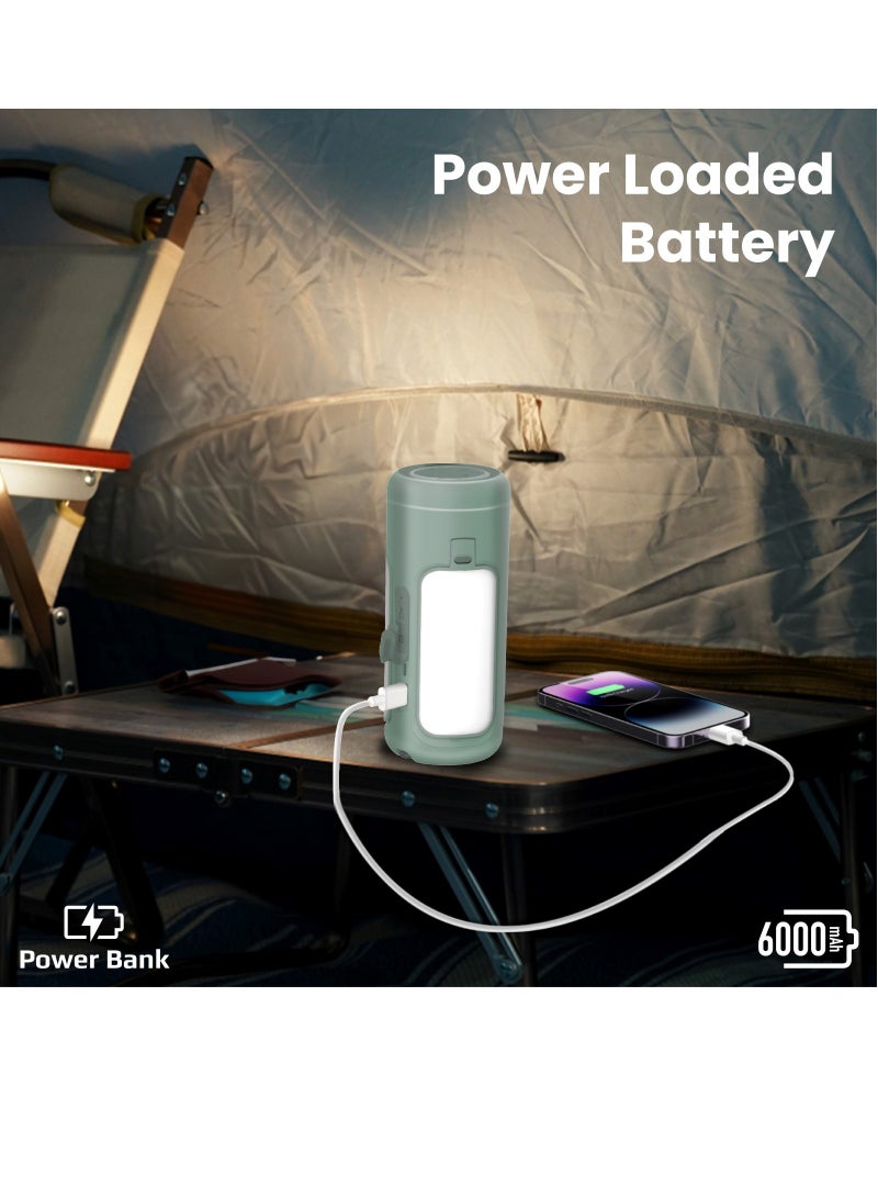 PROMATE LED Camping Lantern, 4-in-1 Premium Portable Camping Kit with 6000mAh USB-A, 90° Foldable Lights, 3 LED Modes, SOS Function, 5W Speaker and foldable top handle  - Image 4