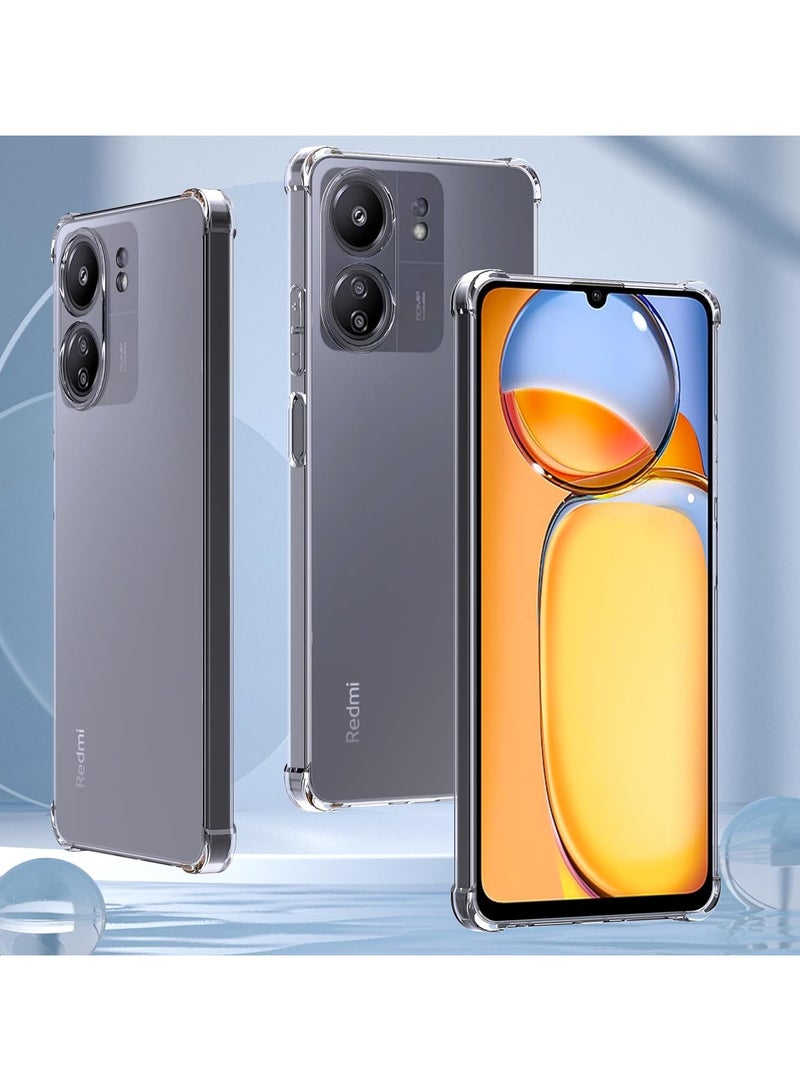 Redmi 13C Clear Case Cover Soft TPU Case Lightweight Shock Protective Cover with Camera Protection Designed for Redmi 13C  - Image 4