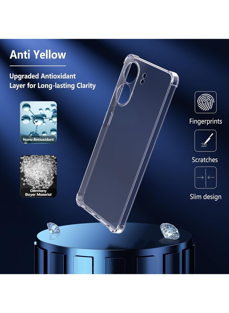 Redmi 13C Clear Case Cover Soft TPU Case Lightweight Shock Protective Cover with Camera Protection Designed for Redmi 13C  - Image 5