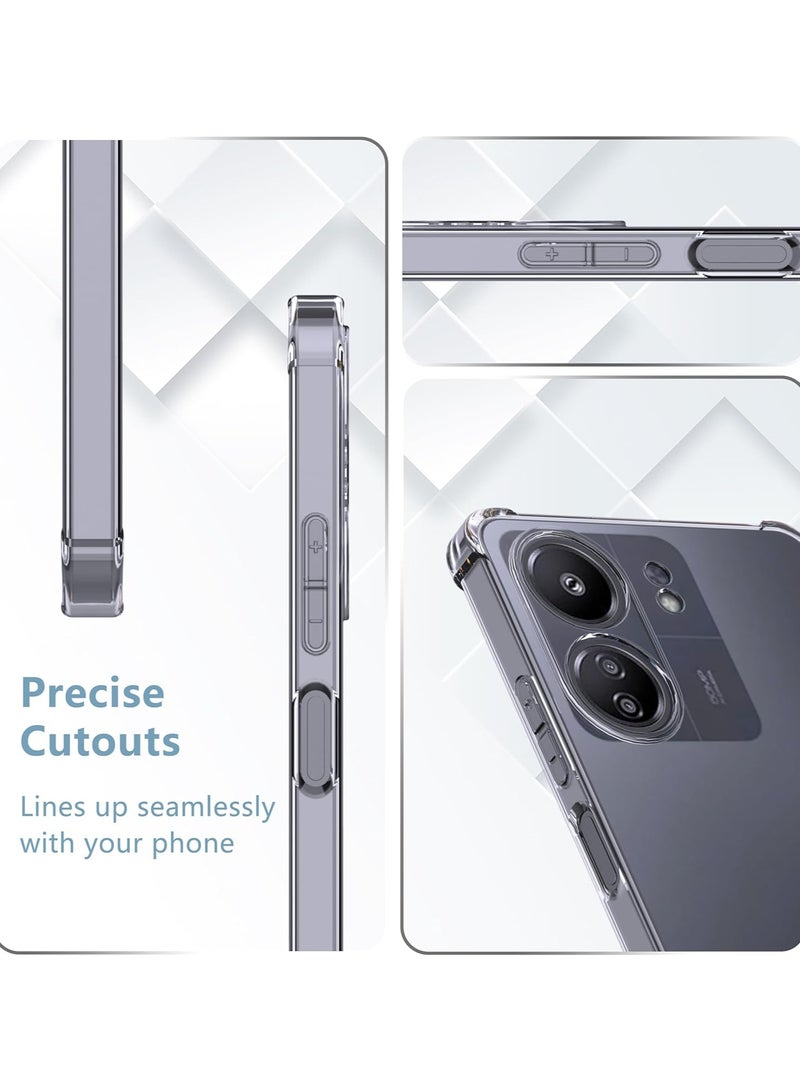 Redmi 13C Clear Case Cover Soft TPU Case Lightweight Shock Protective Cover with Camera Protection Designed for Redmi 13C  - Image 3