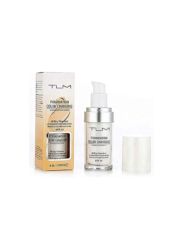 TailaiMei TLM Foundation Cream, Flawless Colour Changing Liquid Foundation Hides Wrinkles & Lines,BB Cream Covering Imperfections Liquid Complete Foundation Cover Fluid Foundation (1 pcs) - Image 2
