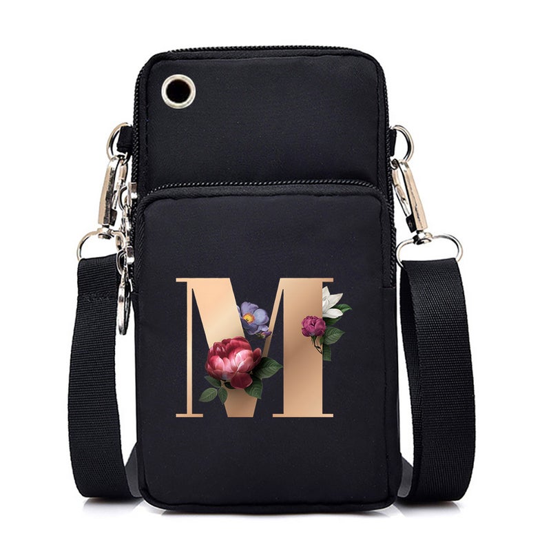 2024 26 Letter Printing Coin Purse Mobile Phone Bag To Make Light Carrying Multifunctional Messenger Bag - Image 1