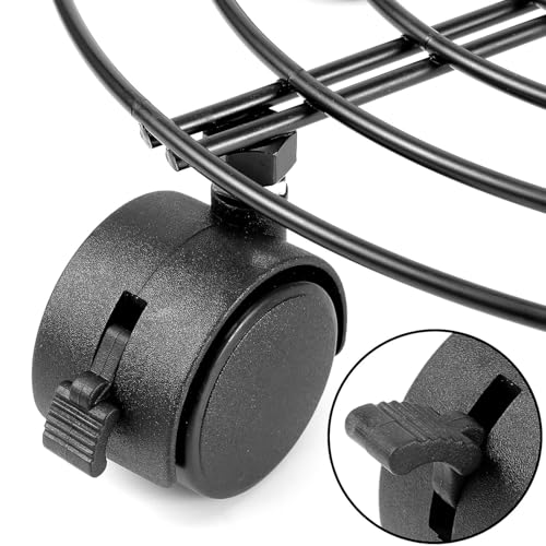 LIVECOOL LIVECCOL Black Metal Cylinder Trolley with Wheels | Stainless Steel Gas Cylinder Stand | Easy to Move Cylinder Trolley | Strong & Durable Gas Cylinder Trolly - Image 5