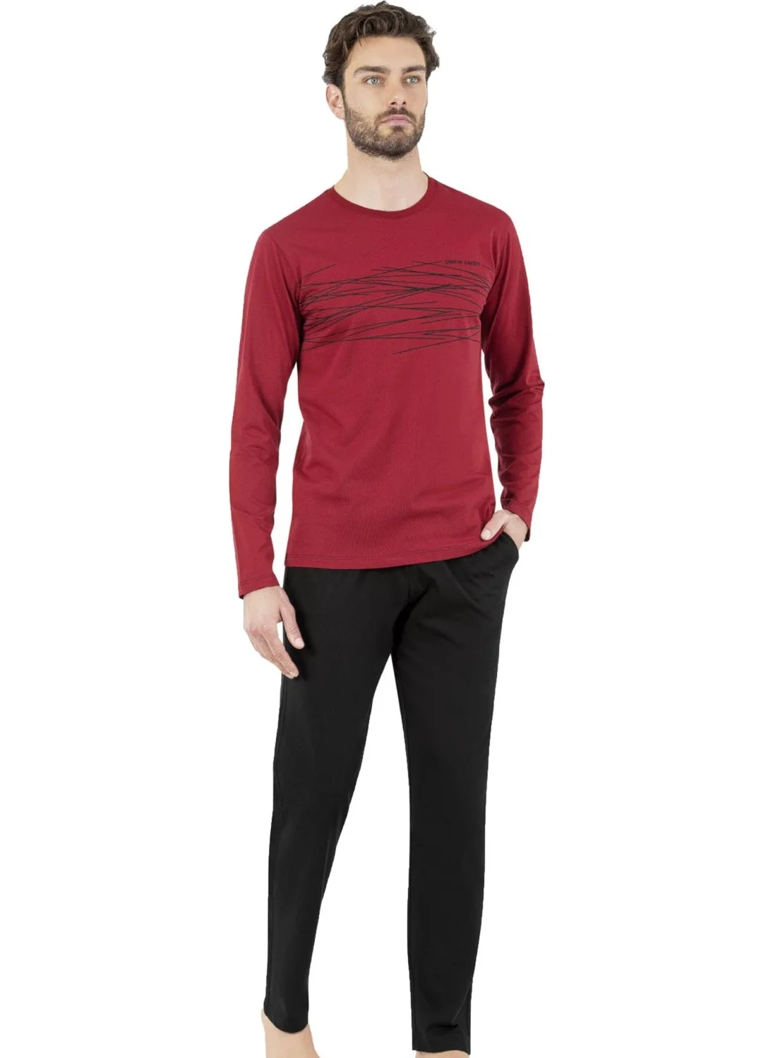 بيير كاردان Men's Pajama Set, 100% Cotton