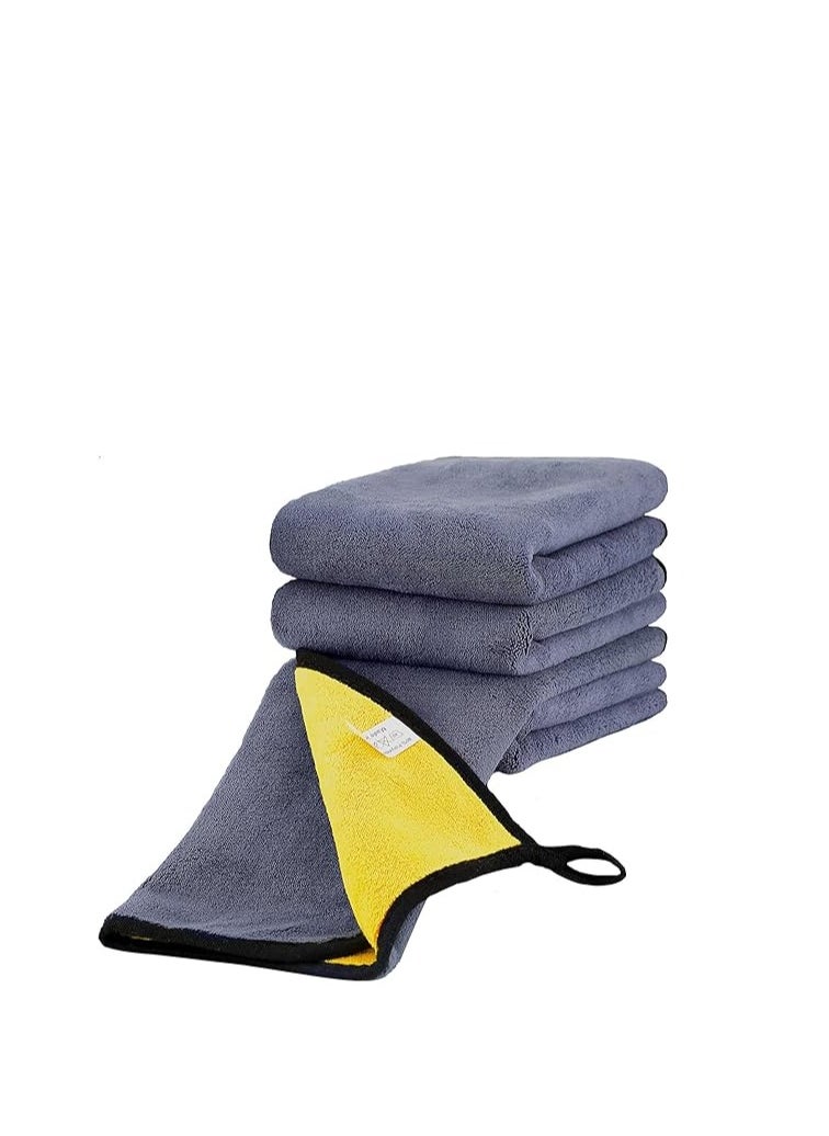 YUNSYE 4 Pcs Car Drying Towel,Large Thick Microfiber Cleaning Towel Auto Detailing Cloth Car Drying Wash Towels Polishing Waxing Dry for Cars Absorbent Towel, 40x40cm  - Image 1