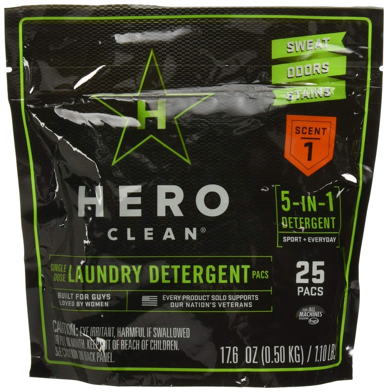 Hero Clean Laundry Detergent PACS, Scent 1, 25-Count - Image 1