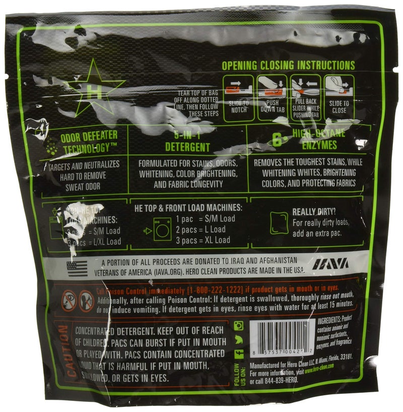 Hero Clean Laundry Detergent PACS, Scent 1, 25-Count - Image 2