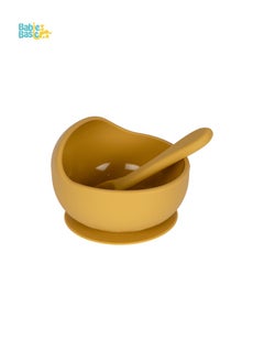 Babies Basic 2 Piece Baby Feeding Set With Silicone Suction Bowl And Silicone Spoon  - Image 1