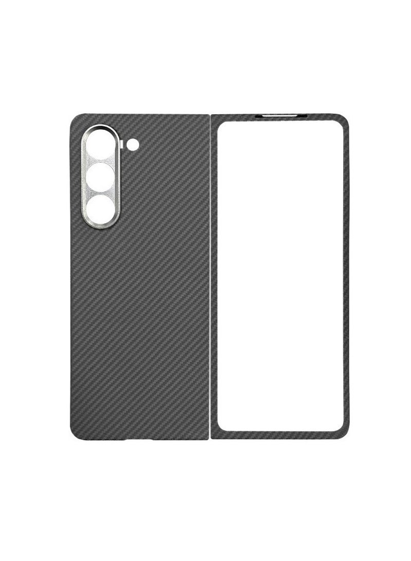 عام غطاء قابل للطي من ألياف الكربون متوافق مع Samsung Galaxy Z Fold 6 (2024)، غلاف مصنوع من ألياف الأراميد 600D بغطاء مغناطيسي لجهاز Fold 6. - Image 1