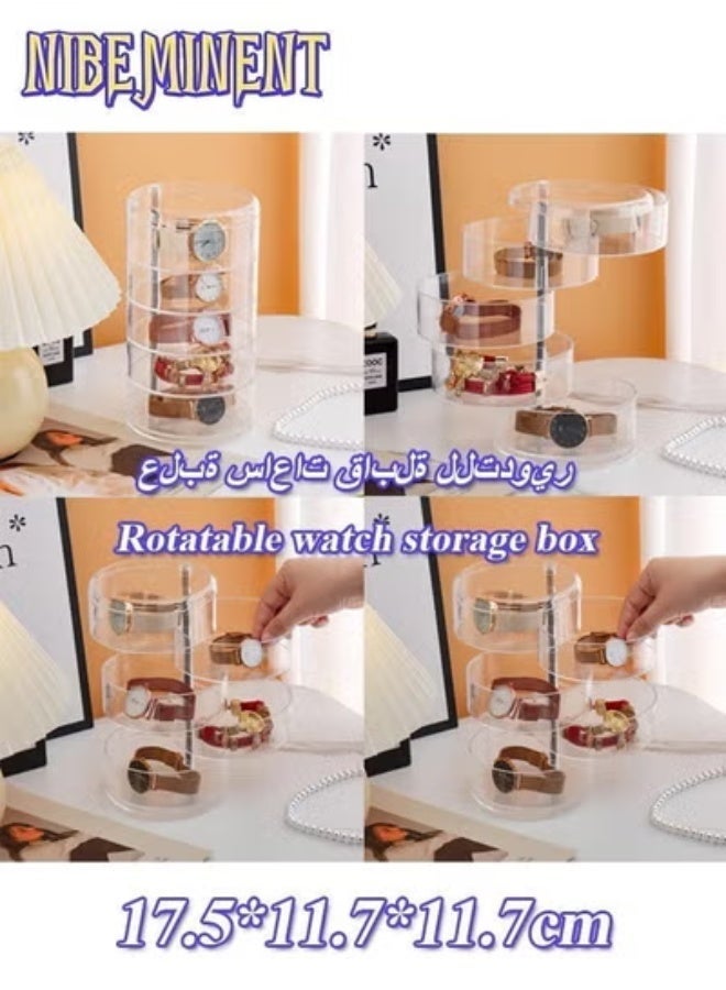 نيبمينينت طقم ساعات نسائية مكون من 4 قطع، حزام معدني، موضة نسائية عادية، مجموعة ساعات كوارتز مربعة متعددة الألوان وبسيطة مثالية كهدية للأصدقاء - Image 3