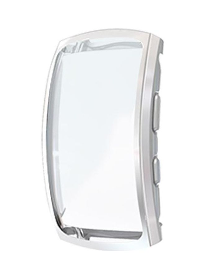 NIBEMINENT For Samsung Gear Fit 2 Pro Full Coverage Plating TPU Watch Case Silver - Image 2