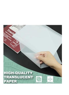 Terabyte Tracing Paper 8.5x11 inch, 100 Sheets Transparent Vellum Paper for Tracing Pads, 38lb/60gsm Translucent Tracing Paper for Pencil, Marker and Ink - Trace Images, Sketch, Preliminary Drawing, Overlays.  - Image 2