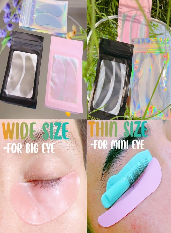 ICONSIAM Silicone Under Eye Patch for Lash Lift Self Sticky Eyelash Perm Shield Cover 2 Type Soft Eye Pads Separate Lashes Protect Eyelids Eyelash Extension Patches Avoid Glue/Perming Lotion-100 Applications - Image 2