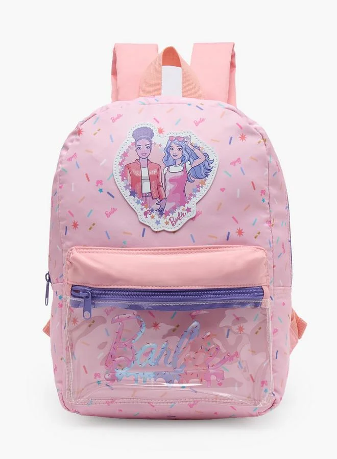 باربي Applique Accent School Backpack For Girls 13 Years With Padded Shoulder Straps - 17 Inches - 15x25x25 CM