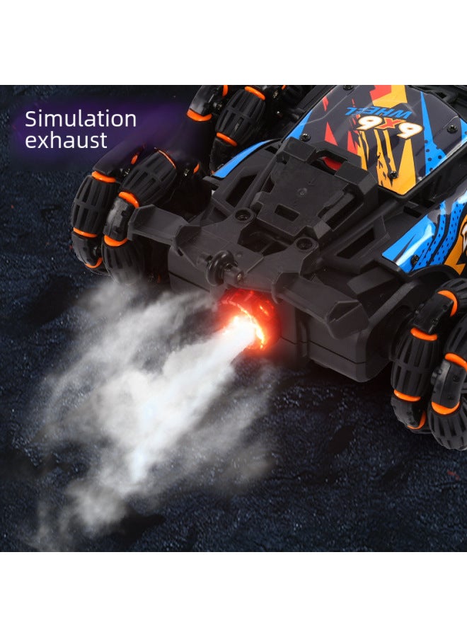 Children's Six-wheel Swing Arm High-speed Drift Off-road Vehicle Six-drive Special Deformation Spray Climbing Bucket Remote Control Car Toy-Color:[Purple Eight Wheel] Spray Handle Gesture-Proportion:Three Electricity-with Remote Control Battery Charging Line Screwdriver  - Image 4