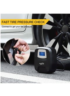 HouDeOS Tire Inflator Portable Air Compressor Air Pump for Car Tires With Digital Display Led Light  Auto Shut Off Function Suitable for Cars  Motorcycles  Bicycles Balls Kayaks  - Image 2