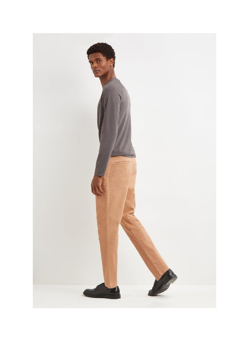 BURTON - Slim Fit Tan Chinos - Image 1