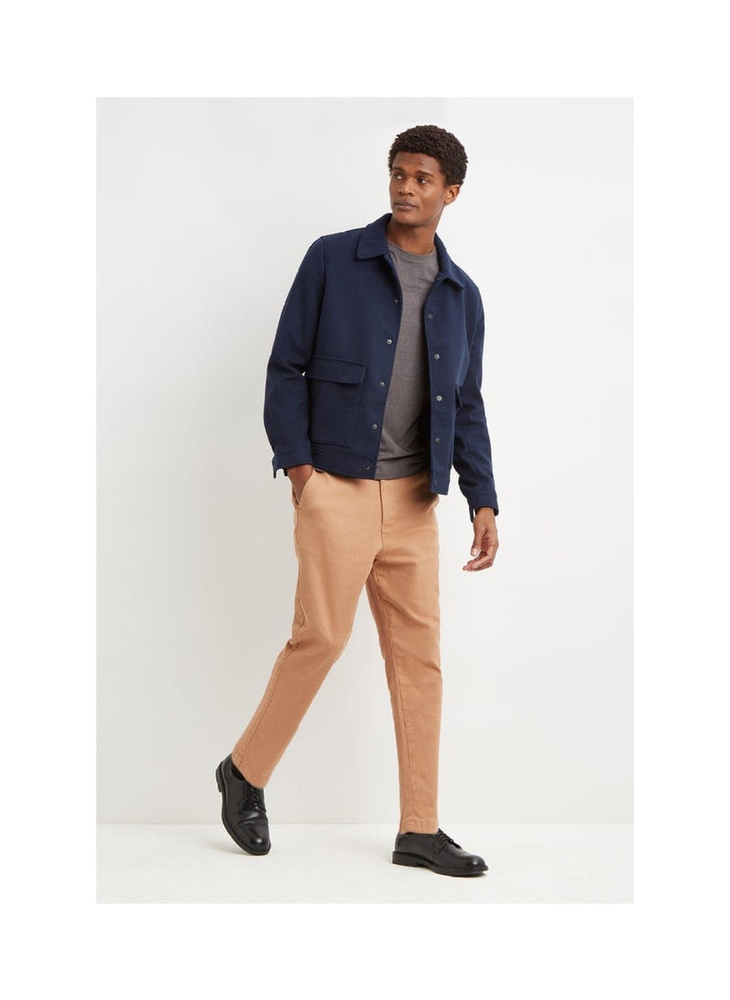BURTON - Slim Fit Tan Chinos - Image 1
