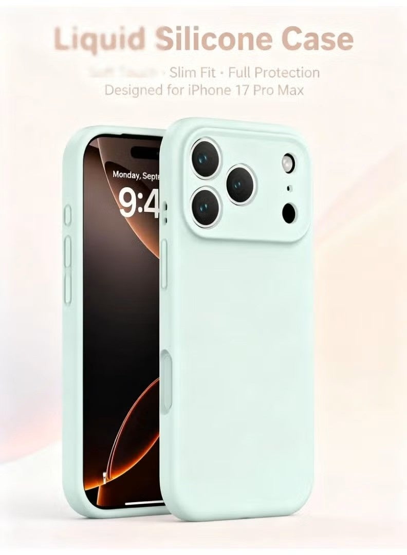 general Premium Liquid Silicone Slim Fit Protective Case for iPhone 17 Pro Max - Light Mint Green - Image 4