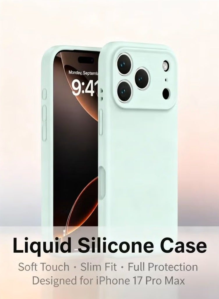 general Premium Liquid Silicone Slim Fit Protective Case for iPhone 17 Pro Max - Light Mint Green - Image 1