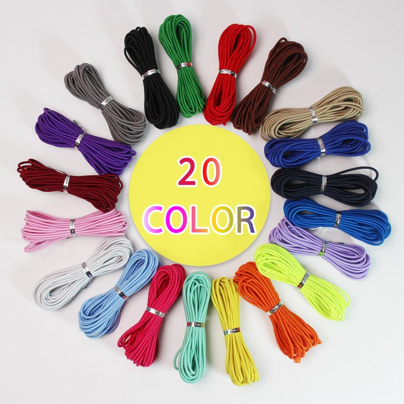 ZHFMLY Assorted Elastic Beaded Cords 2mm 2/25 inch 300ft Elastic Bracelet String for Bracelets,Small Bungee Shock Cord for DIY Crafts, Beading and Sewing (ZH168) - Image 3