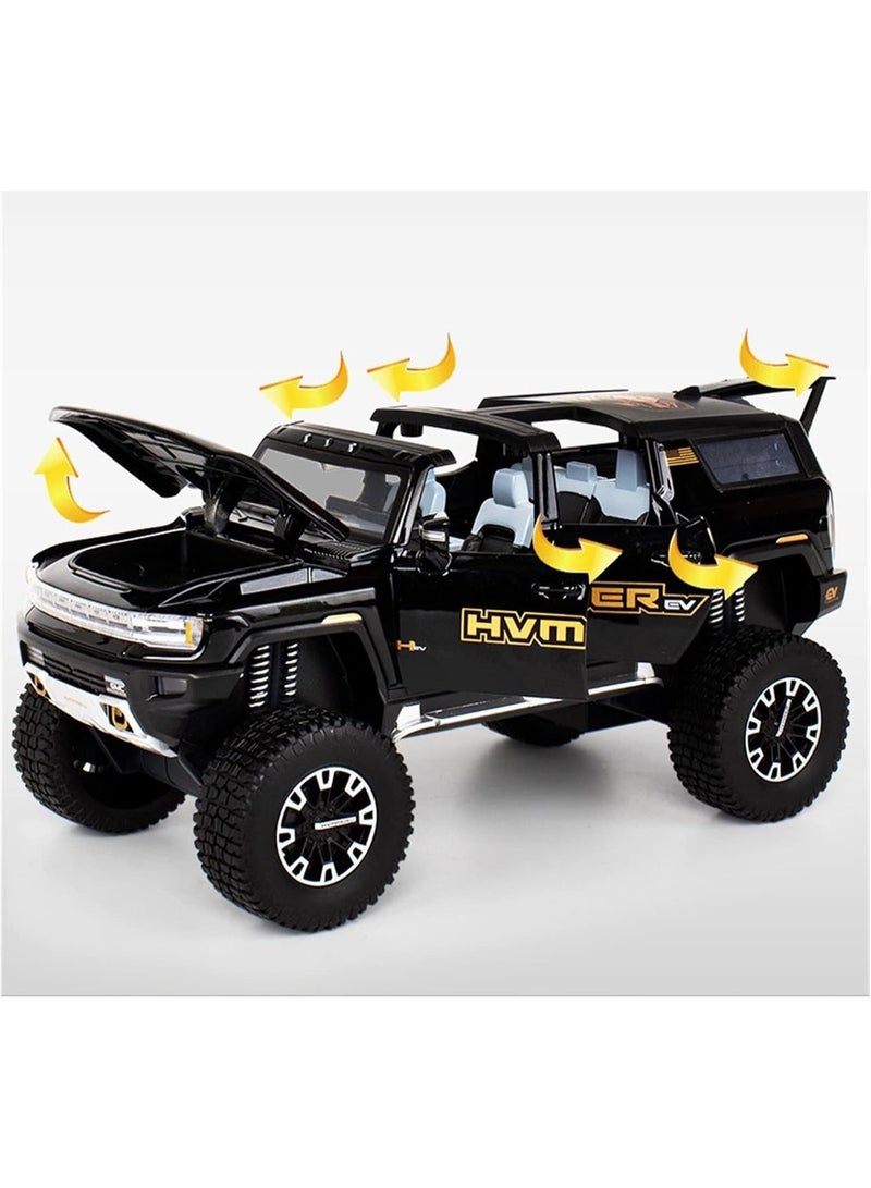 هامر إيف كبير قبالة الطريق دييكاست المعادن التراجع سيارة مع 6 أبواب قابلة للفتح مع الصوت والضوء لعبة سيارة الألوان وفقا للسهم - Image 2