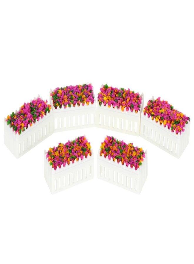 VICASKY 6pcs Decorative Planter Miniature Potted Plants Miniature Flower Bed Miniature Flower Pots Dollhouse Plants and Flowers Miniture Decoration Hand Decor Window Frame Sand Table Resin - Image 1