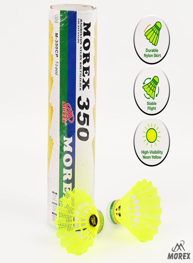 MOVEX Morex Premium Nylon Badminton Shuttlecock [Set of 6] | Lightweight & Durable Cork for Stable Flight & Fast Recovery | Ideal for Indoor & Outdoor Play | High-Performance Shuttlecocks - Image 2