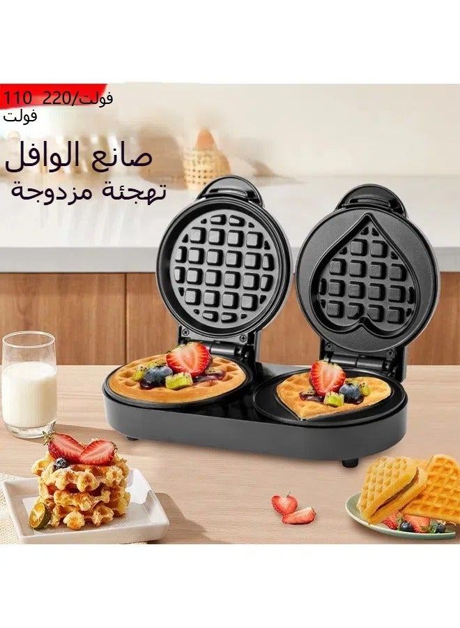 عام مصنع وافل منزلي متعدد الوظائف، مصنّع صغير لالساندويشات الدائرية والهشيمة الشكل. هو أيضاً مصنع خبز للخبز المخبوز، آلة صباحية تخدم عملية إنتاج الأطعمة للعائلة. - Image 1