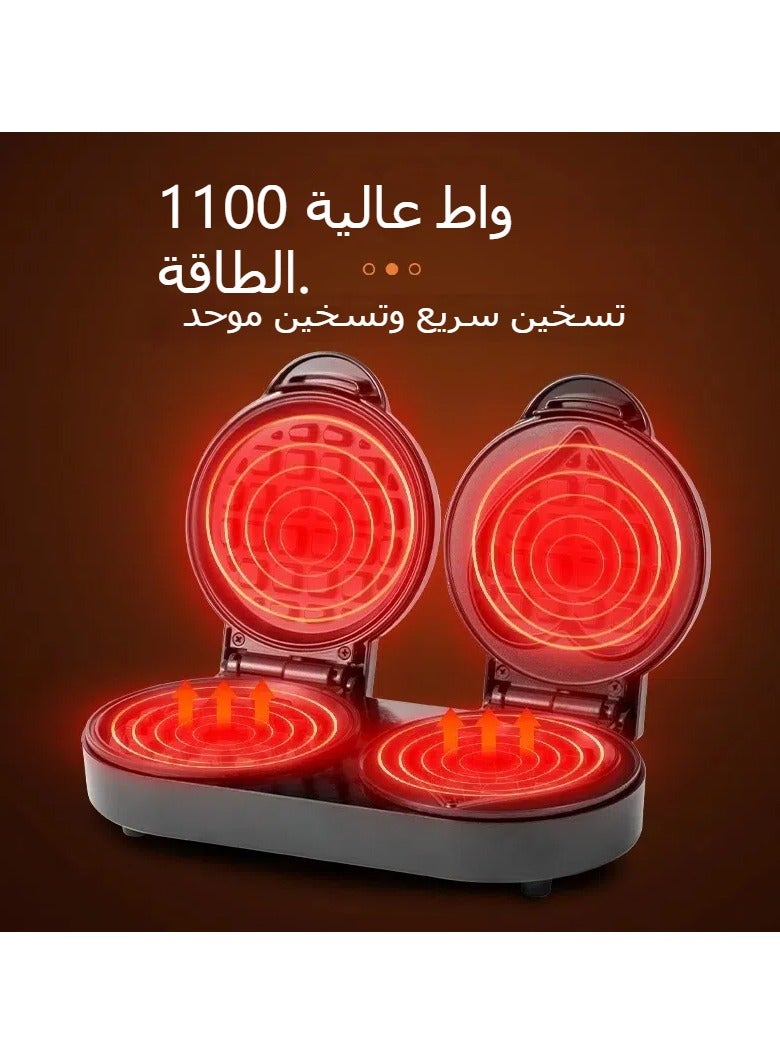 عام مصنع وافل منزلي متعدد الوظائف، مصنّع صغير لالساندويشات الدائرية والهشيمة الشكل. هو أيضاً مصنع خبز للخبز المخبوز، آلة صباحية تخدم عملية إنتاج الأطعمة للعائلة. - Image 3