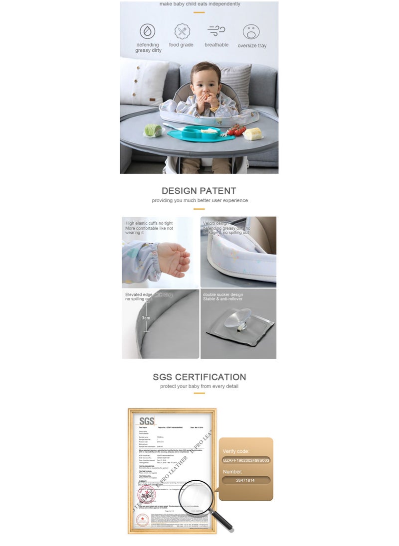 Factory Price - Asher Infant To Toddler Sturdy Feeding Table Dinning Table With Bibs Pink - Image 1