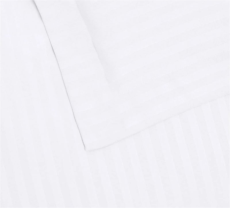 Linenwalas 100 Cotton Stripe 300 TC Duvet Cover for Single Size White Quilt Cover Duvet Cover Single White Premium Cotton QuiltComforter Cover 60x90 inch - Image 4