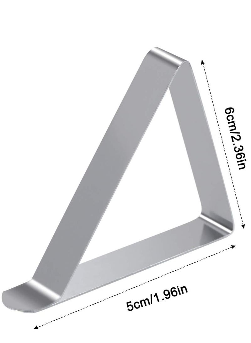 12 Packs Stainless Steel Tablecloth Clip,Tablecloth Holder,Outdoor Table Cover Clamps for Picnics and weddings,Silver. - Image 2