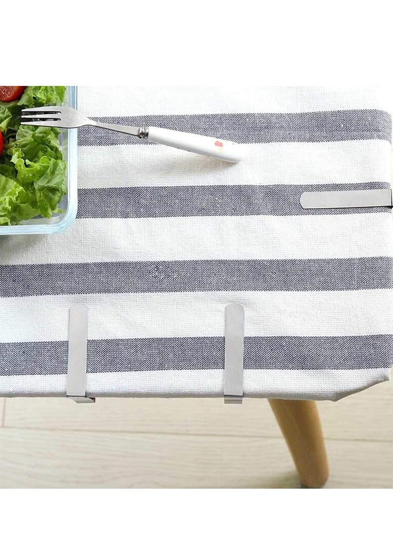 12 Packs Stainless Steel Tablecloth Clip,Tablecloth Holder,Outdoor Table Cover Clamps for Picnics and weddings,Silver. - Image 5