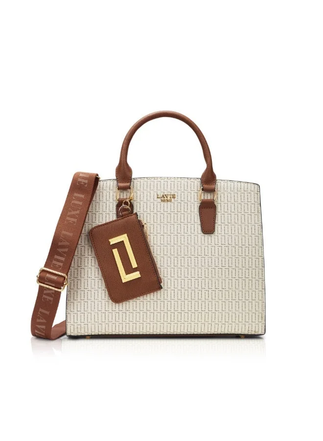 لافي حقيبة يد نسائية فاخرة مون إلي  متوسطة أوف وايت